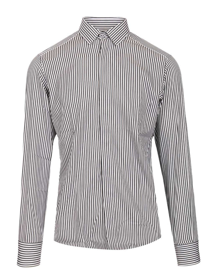 Tom Ford Silk Cotton Ladder Stripe Classic Fit Shirt Shirts - Multicolor | 3547a38079290271732cc7044241db863f80f75a