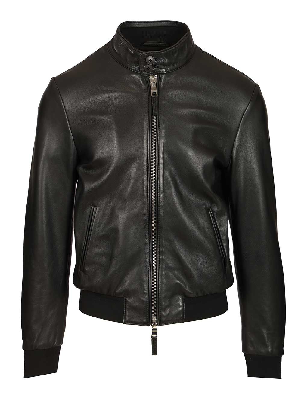 Al Duca D'Aosta Leather Biker Jacket Jackets - Black | 8ce6548d64978ca50e0f03c9870e0246819ec961