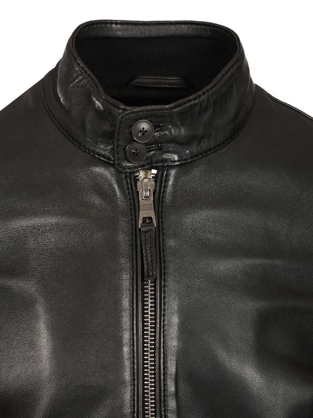 Al Duca D'Aosta Leather Biker Jacket Jackets - Black | c5255815689848c3ded0173a4797abb2c73aa86b