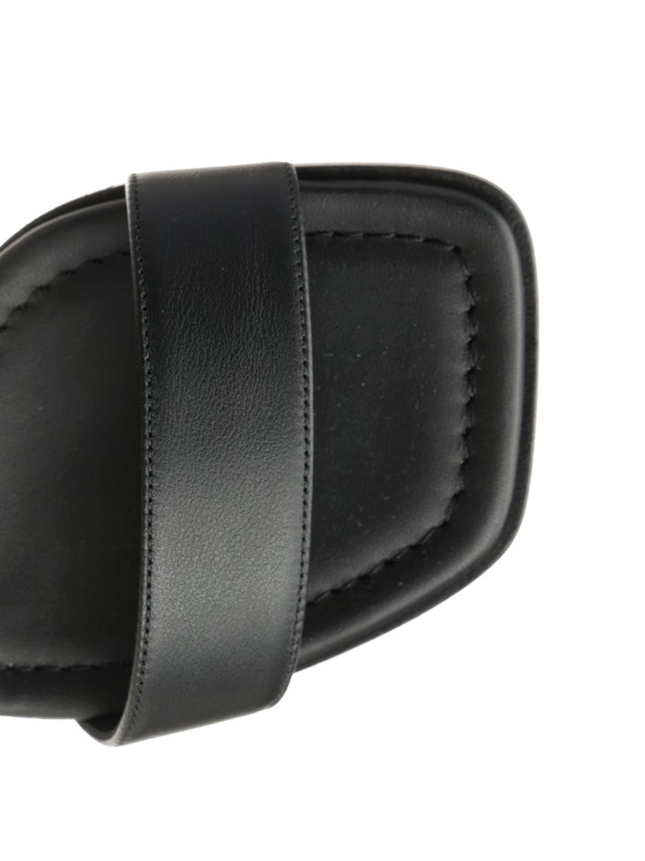 Ferragamo Gancini Ornament Sandal Sandals - Black | 5045a048285bf289b18cfb57046ffedfe675d5ca
