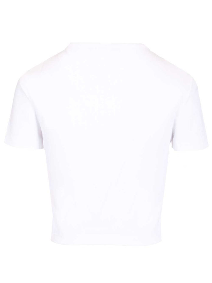 Fendi Cropped Top T-Shirt - White | 5b0f8208ba388fbbbcac6464b4543fe79a9af153