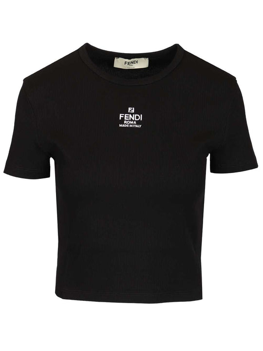 Cropped Top T-Shirt Black