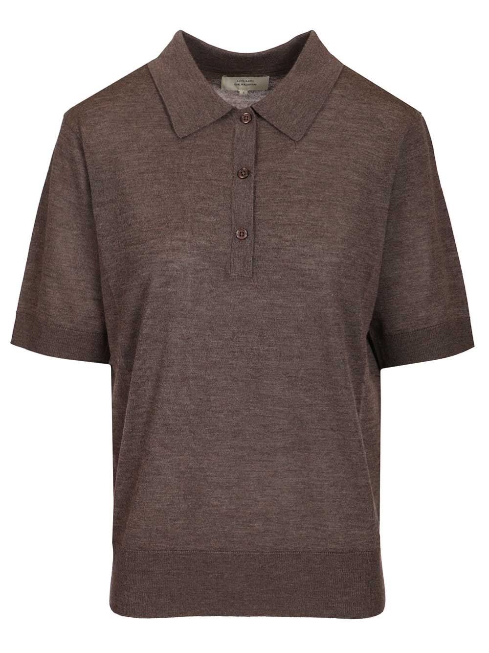Loulou De Saison Migo Polo shirt - Brown | b280dcf08f5794b70c0f342f5cecfe1fccde7406