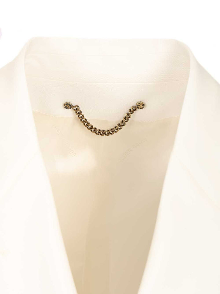 Golden Goose Deluxe Brand Double-Breasted Blazer Jackets - White | 0f5de74a6958522f8d5ddcad7f2f8ec99961b8d4