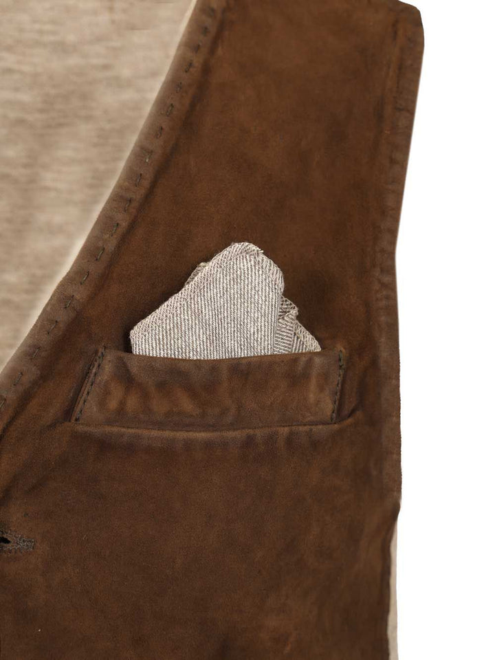 Al Duca D'Aosta Suede Vest Jackets - Brown | f56901cede93cb99f660b6d997bc958613167613