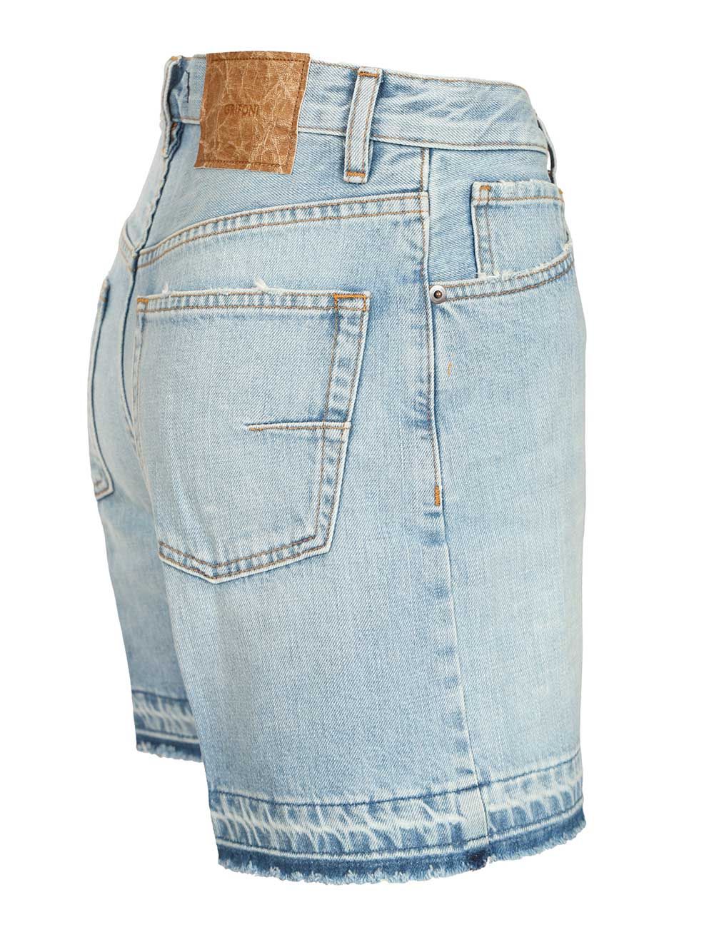 Grifoni Denim Shorts Trousers - Light blue | f90cc6e37863088df2c198bdd12208aba4b2773d