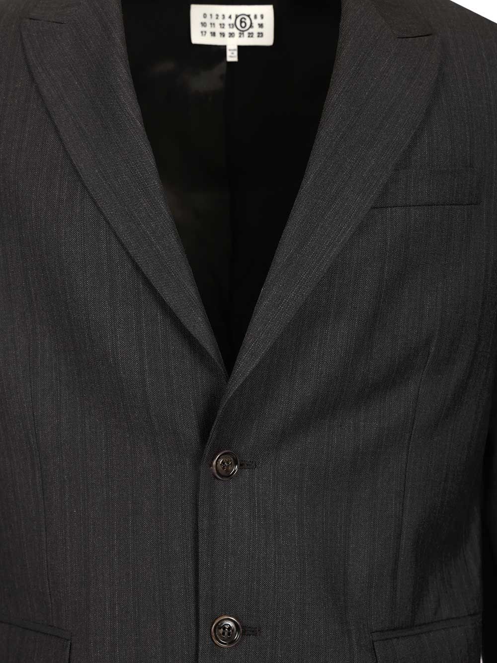 Mm6 Maison Margiela Wool And Cotton Blazer Jackets - Black | ae91550237bcd790b70067526257008c588e371f