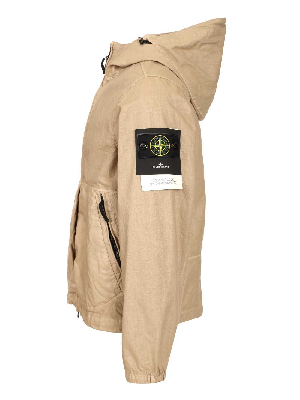 Stone Island Organic-Look Nylon Jacket Jackets - Beige | 3558c2b9a04e8a7c1f1b091ca2b981e0ca54c022