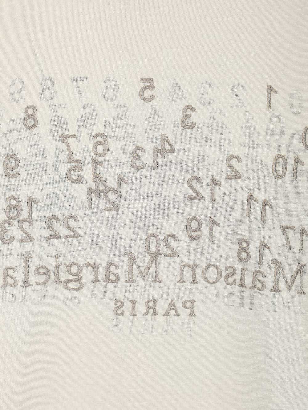 Maison Margiela Embroidered Cotton T-Shirt - Grey | d4fdcbdc940f94d8c7e7f819617ee3a6afa3c769