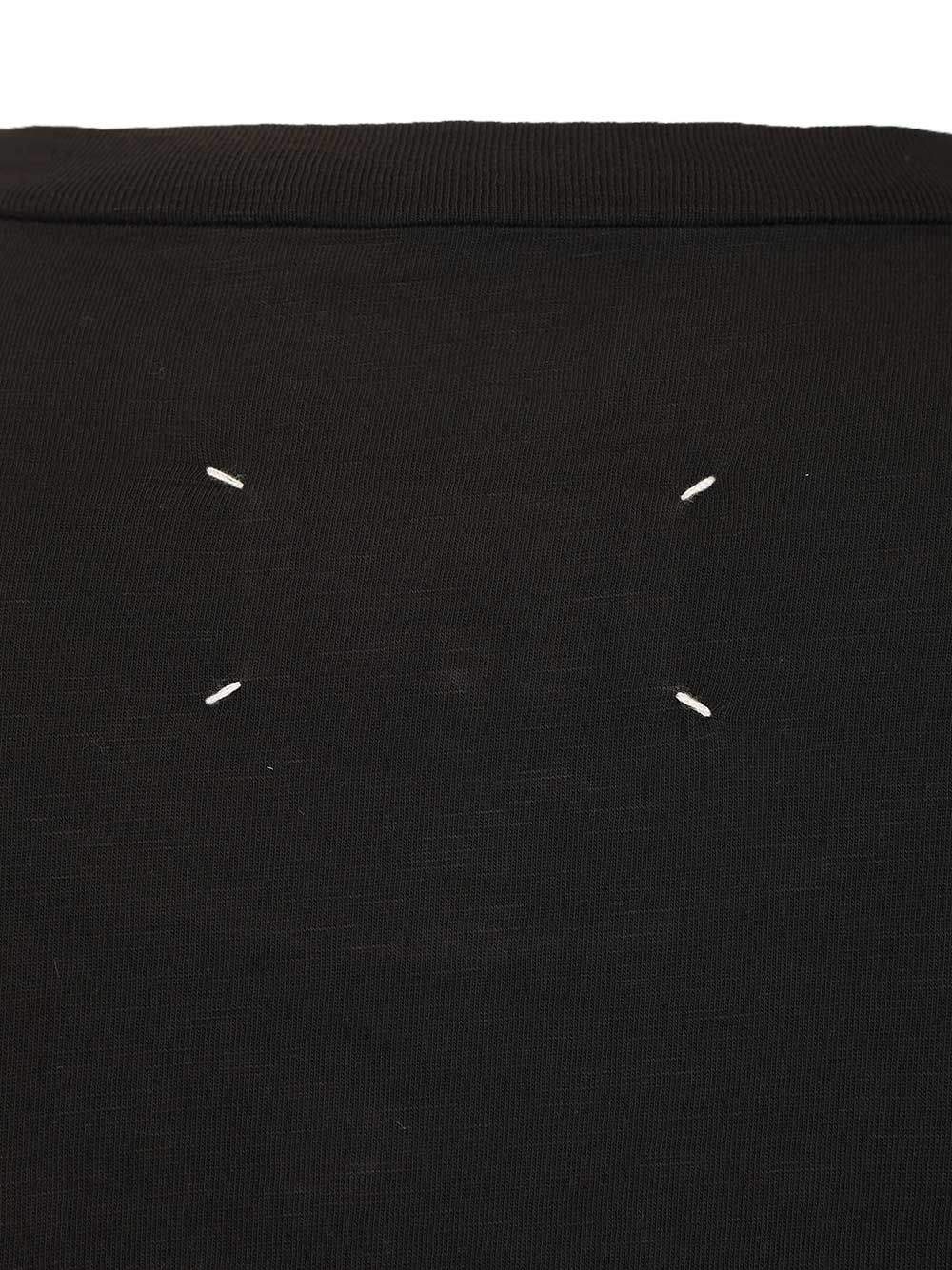 Maison Margiela Embroidered Cotton T-Shirt - Black | 236b2e82b860ba5c349dcd5377df7aa646c28f9e