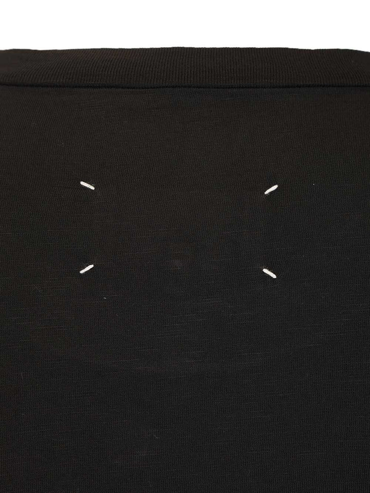 Maison Margiela Embroidered Cotton T-Shirt - Black | 236b2e82b860ba5c349dcd5377df7aa646c28f9e