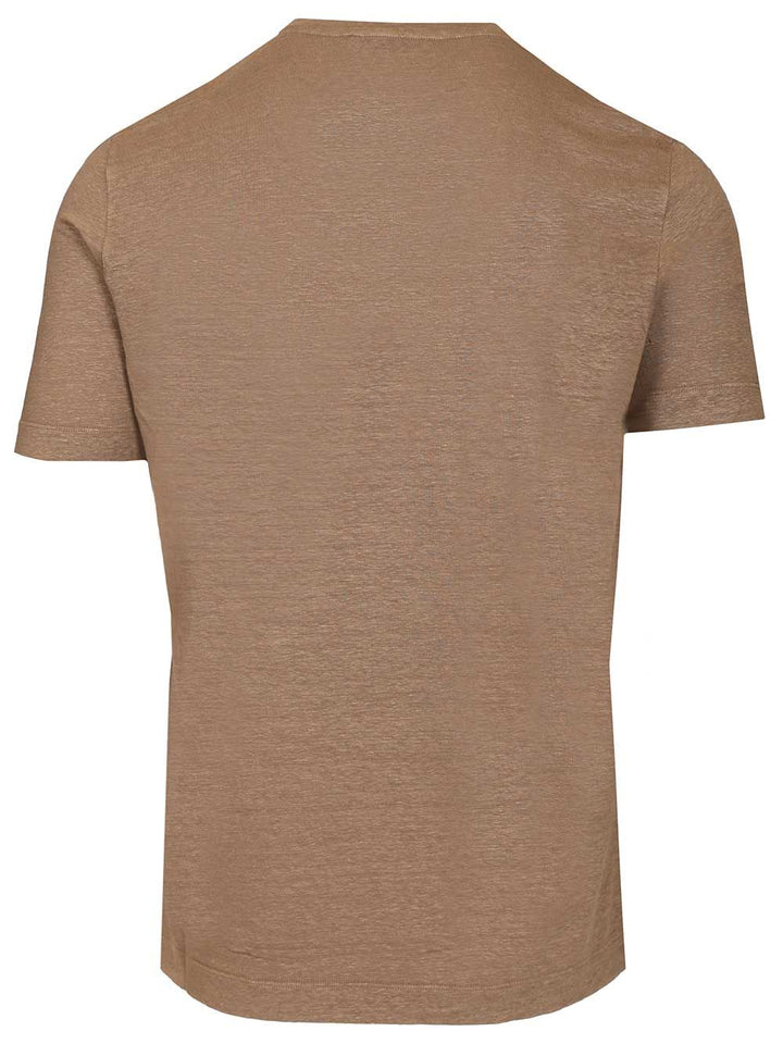 Al Duca D'Aosta Linen T-Shirt - Brown | 68e2818dd5135780434ae4c31b91b24cb6dc73d4