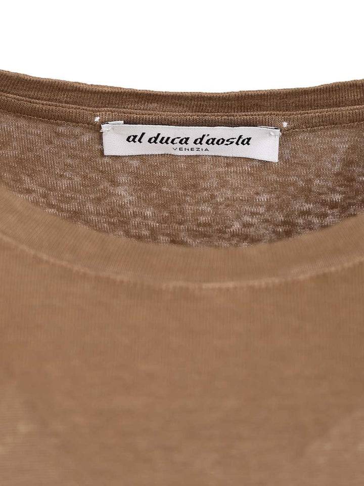 Al Duca D'Aosta Linen T-Shirt - Brown | 173f96888e767da211d45f08b002b32f39a61035