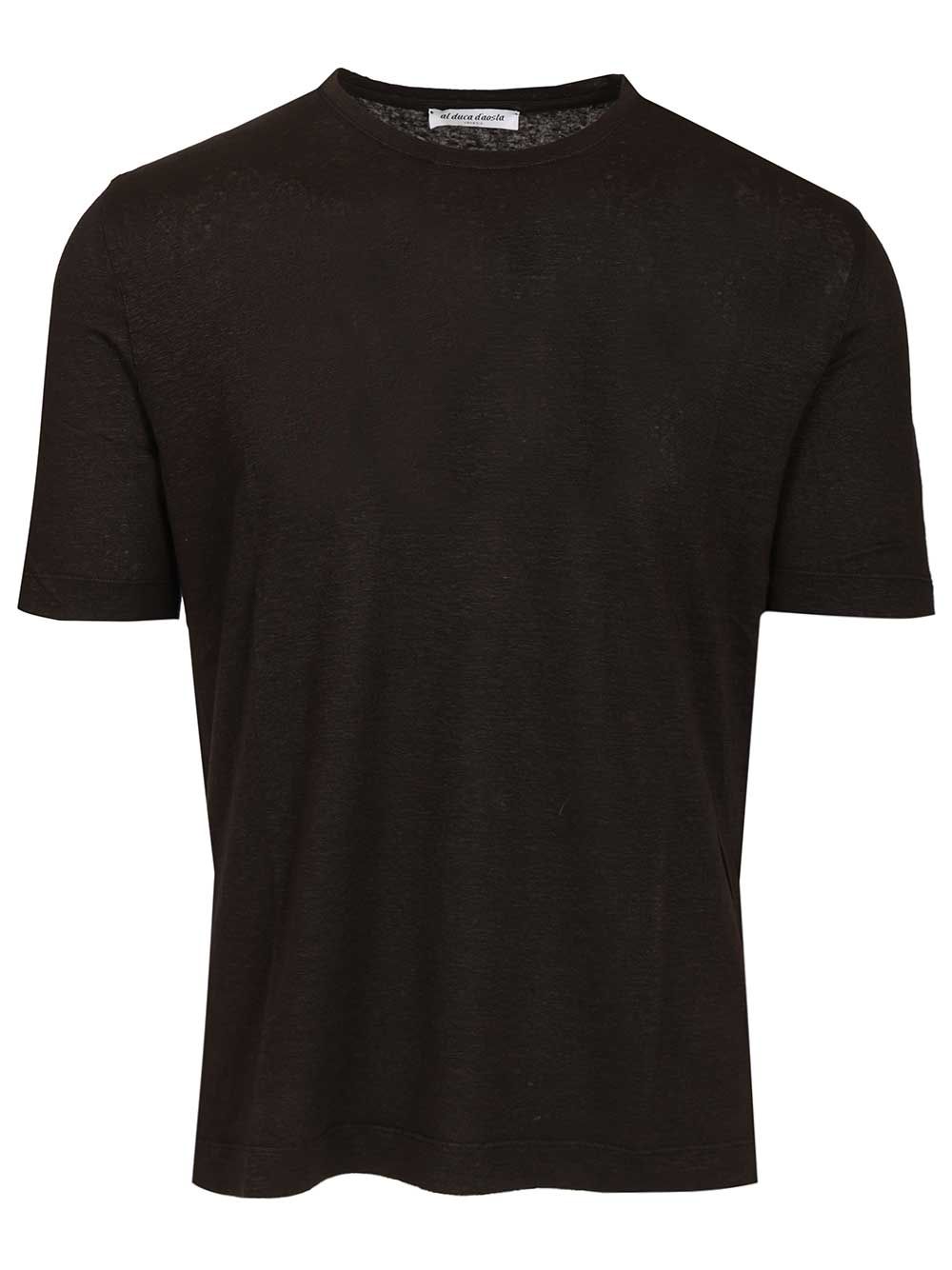Al Duca D'Aosta Linen T-Shirt - Black | 16d3e68e8aacadd52c65d1d897e16769dc87da9b
