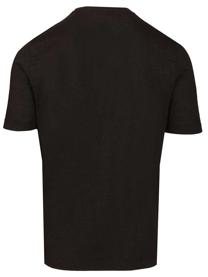 Al Duca D'Aosta Linen T-Shirt - Black | 35221775693b7d5aef9fef8a24688f156b2d72ac