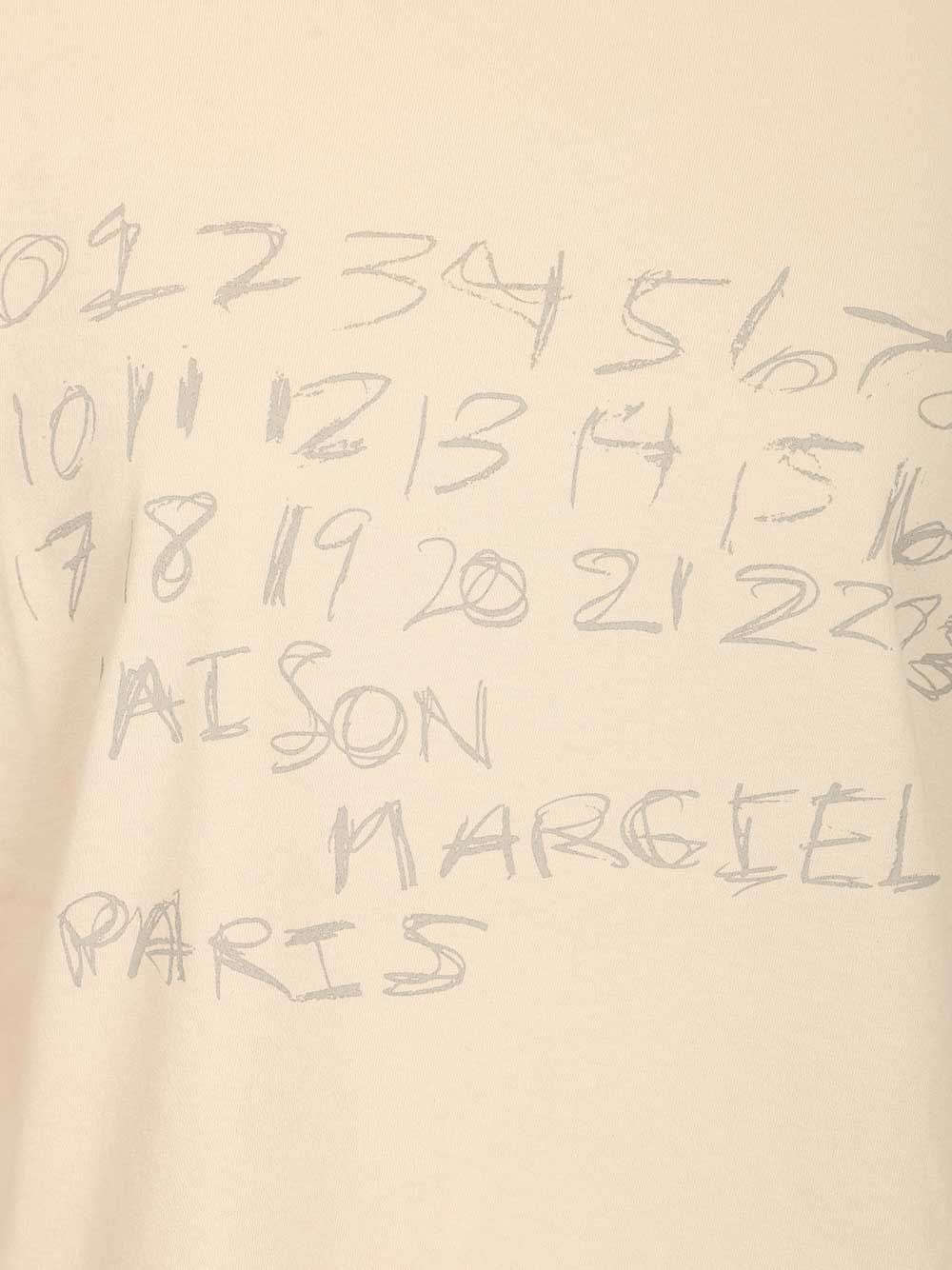 Maison Margiela Numeric T-Shirt - Beige | bb64115ecb6deeb67536899ac2aa9c13823e64f7
