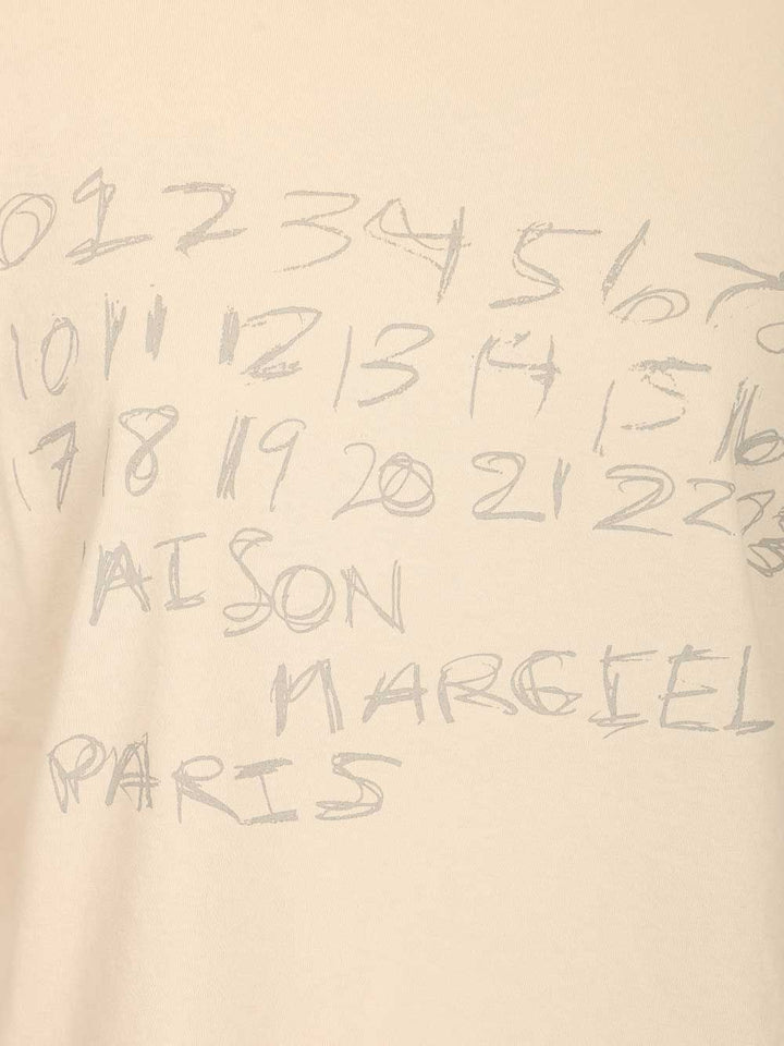 Maison Margiela Numeric T-Shirt - Beige | bb64115ecb6deeb67536899ac2aa9c13823e64f7