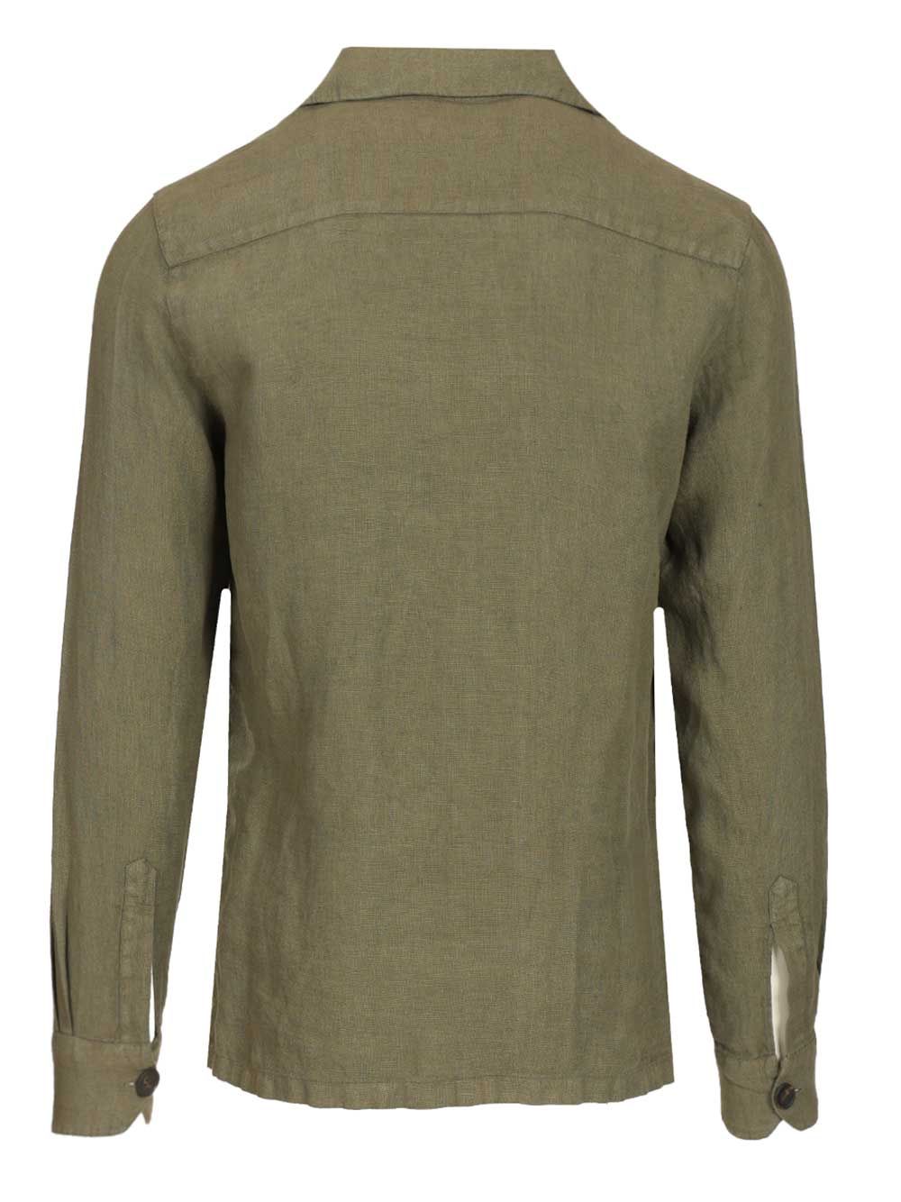 Al Duca D'Aosta Linen Safari Jacket Knitwear - Green | b6504af89bfc0de66b62a0d3a81e5c6ec512d3bd