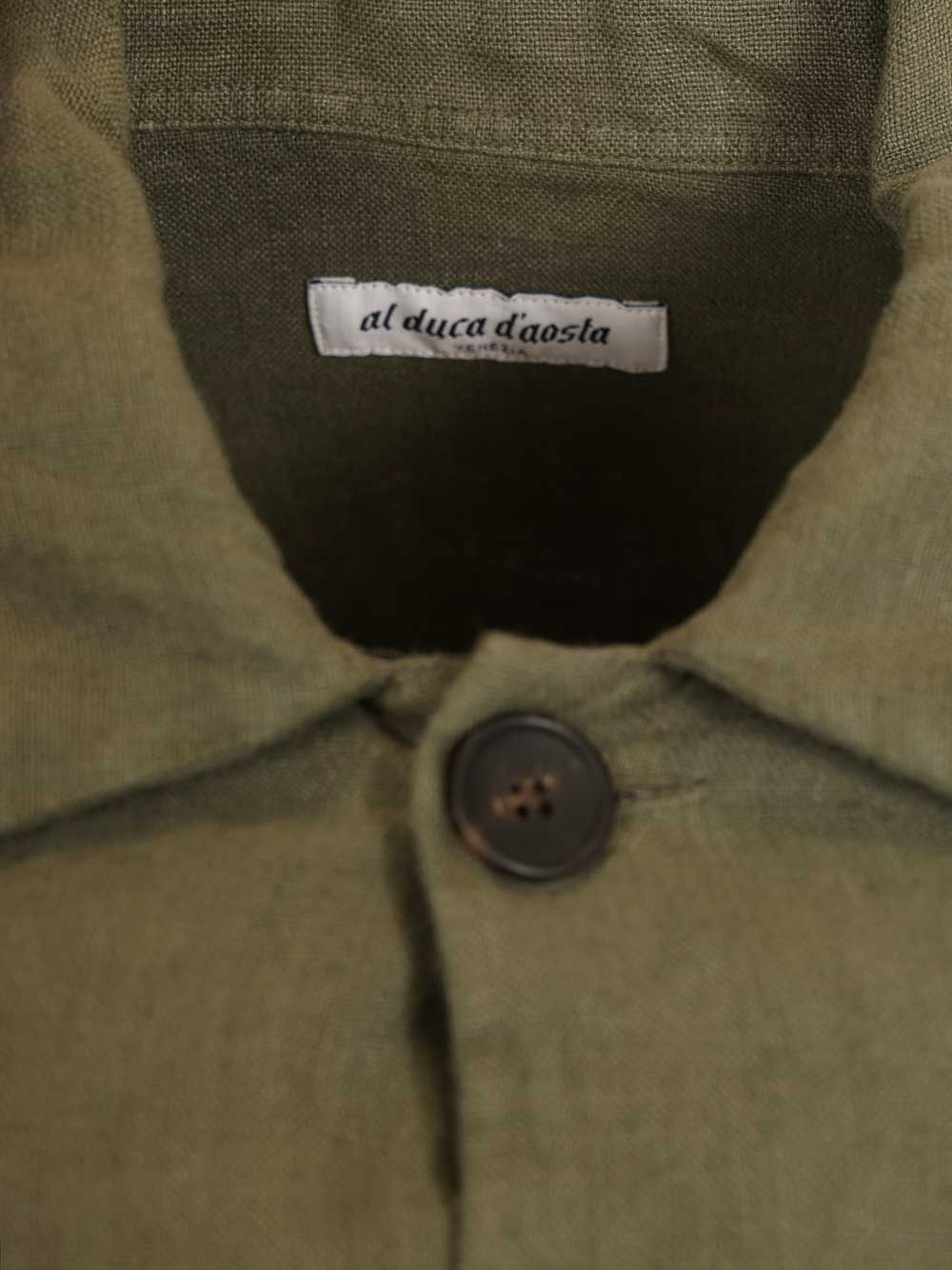 Al Duca D'Aosta Linen Safari Jacket Knitwear - Green | 392a92cdb55ffd78027ea299de11ae684bdf3011