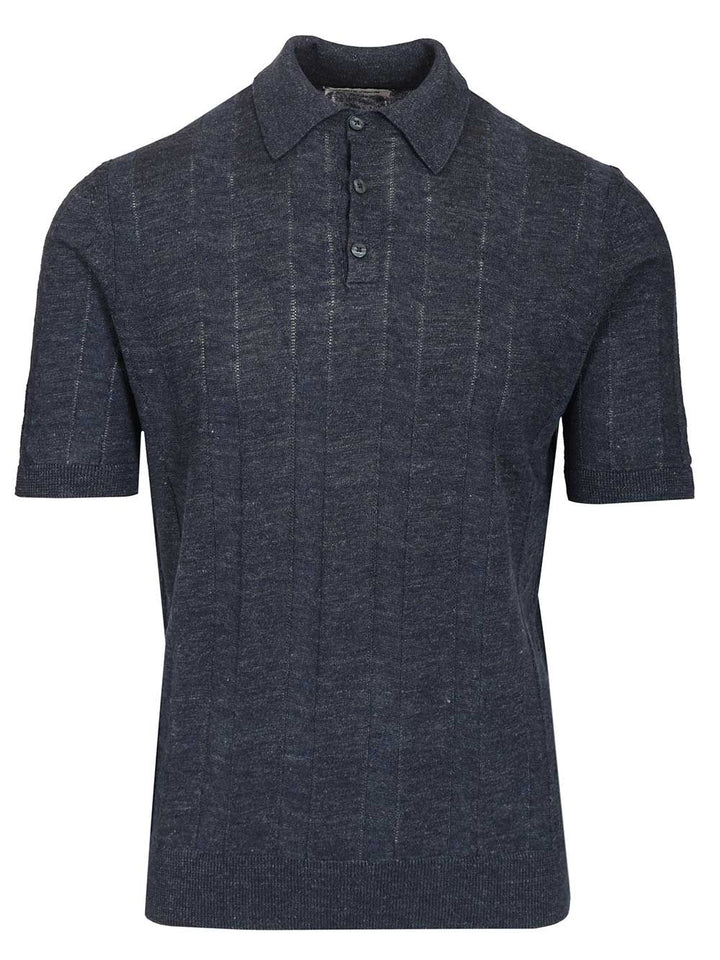 Al Duca D'Aosta Ribbed Polo shirt - Blue | fac52012c315b1f8f34643443539c9ae659f25d1