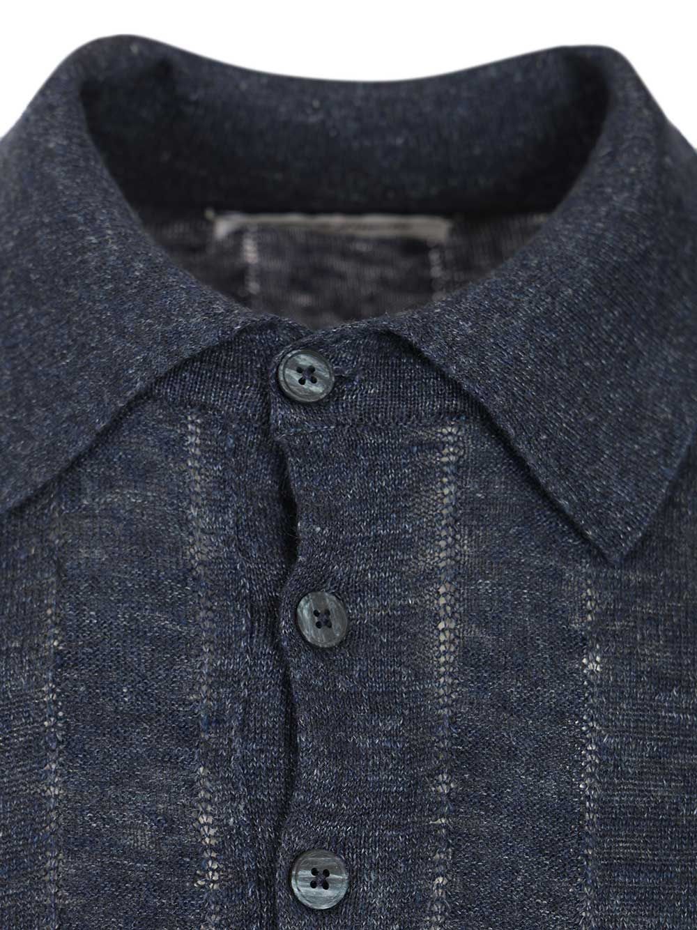 Al Duca D'Aosta Ribbed Polo shirt - Blue | 4adbaea97f3c080de1d07f27f95a0a7483127806