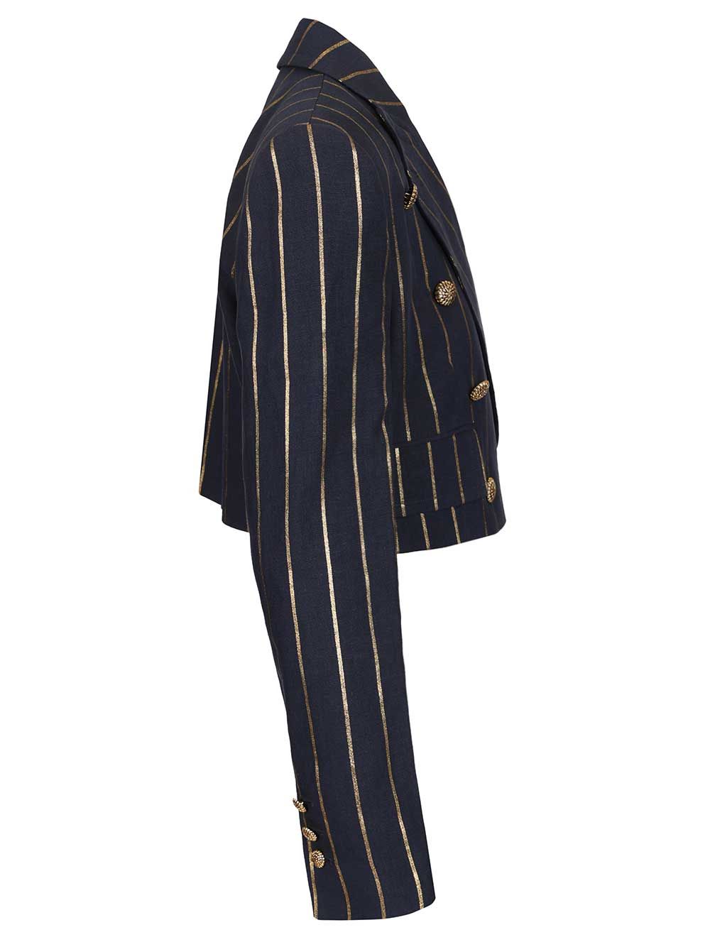 Vivienne Westwood Cut Off Blazer Jackets - Blue | 86b72408bc5c4fce600e26ae129f049a7df5bda1