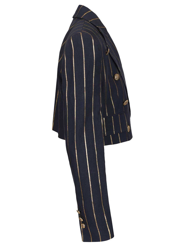 Vivienne Westwood Cut Off Blazer Jackets - Blue | 86b72408bc5c4fce600e26ae129f049a7df5bda1