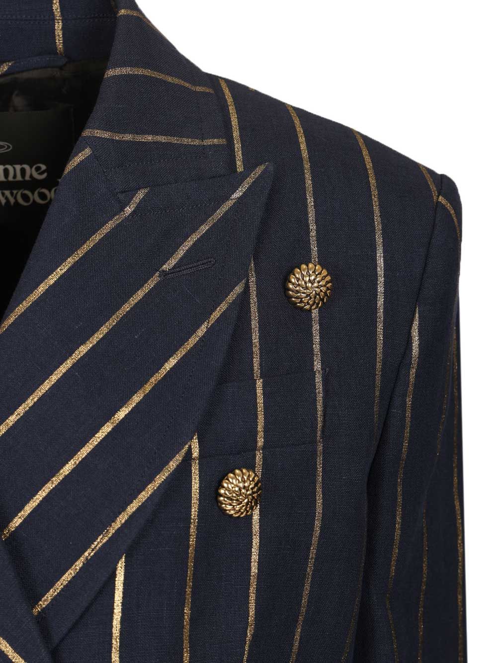 Vivienne Westwood Cut Off Blazer Jackets - Blue | a90d77272174b9816a4c86f5945b81f7e45ebfa0