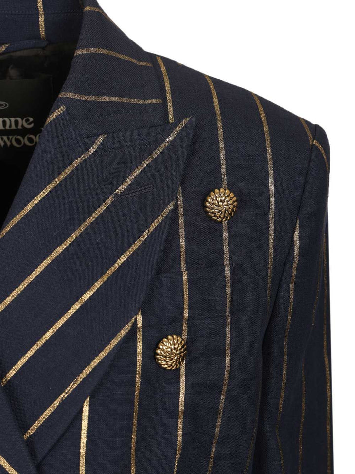 Vivienne Westwood Cut Off Blazer Jackets - Blue | a90d77272174b9816a4c86f5945b81f7e45ebfa0