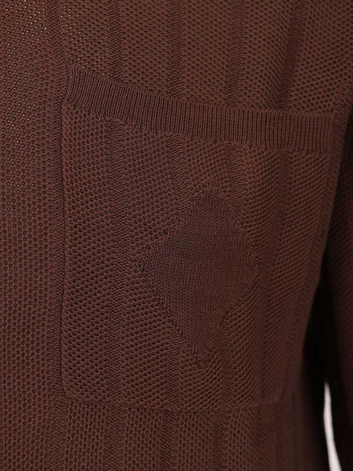 Ballantyne Cotton Knit Polo shirt - Brown | 6e16e678bf3a6f4ad68172fd1443246084e5b3bc
