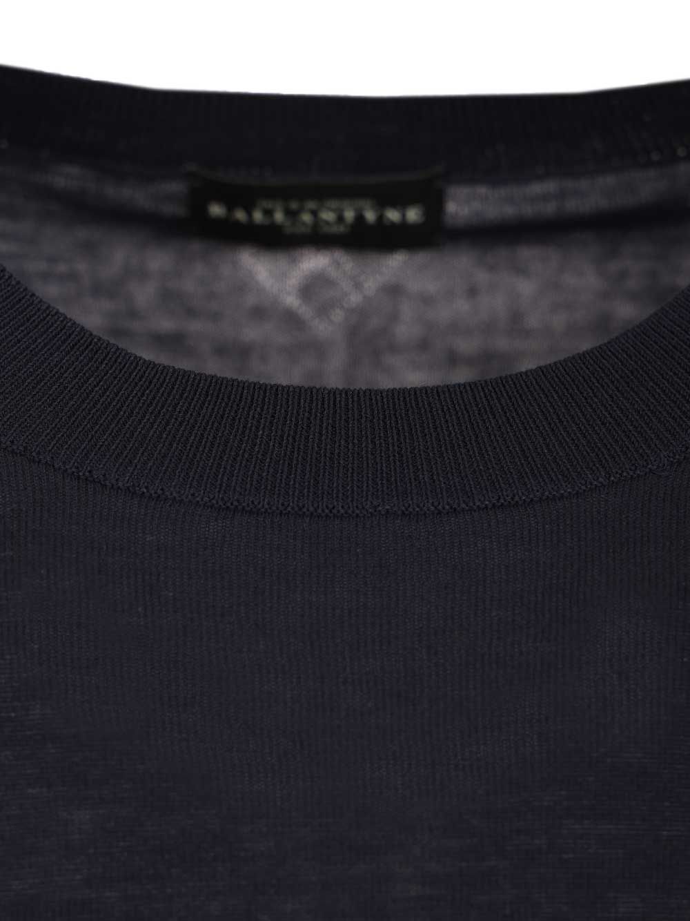 Ballantyne Slim Fit T-Shirt Knitwear - Blue | b0bb21facf5f659d7df453ec341ae43c87df30c6