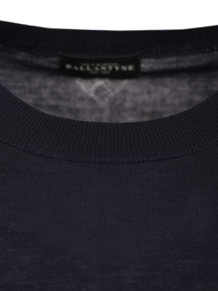 Ballantyne Slim Fit T-Shirt Knitwear - Blue | b0bb21facf5f659d7df453ec341ae43c87df30c6