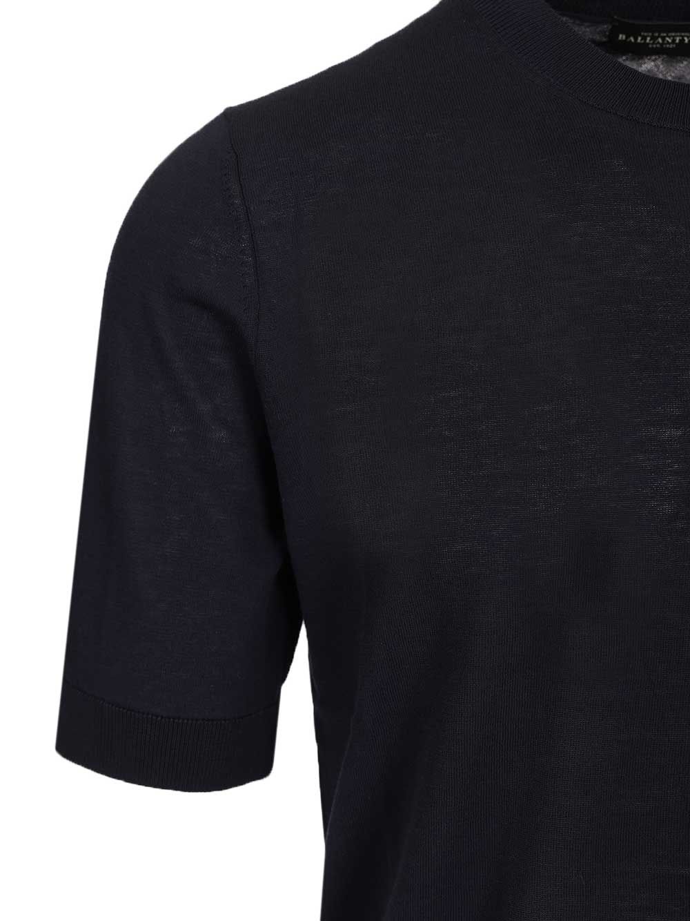 Ballantyne Slim Fit T-Shirt Knitwear - Blue | 9324a282243dc42fbd01cbdaffa0a172be0233e2