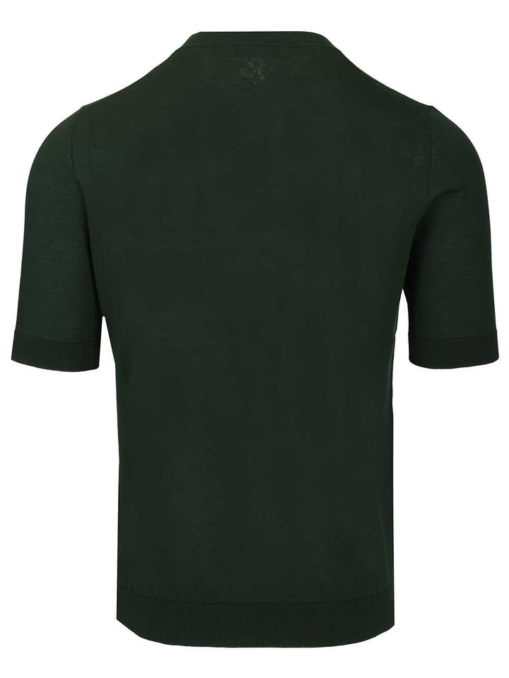 Ballantyne Slim Fit T-Shirt Knitwear - Green | e3b8c2b1e8303aead045fbcb8264481b68fb7be5