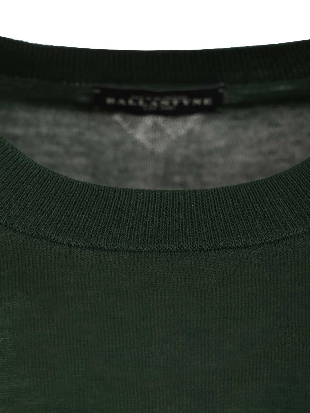 Ballantyne Slim Fit T-Shirt Knitwear - Green | fa4442123e8c0dbf9d930af74e4f0181a0339954