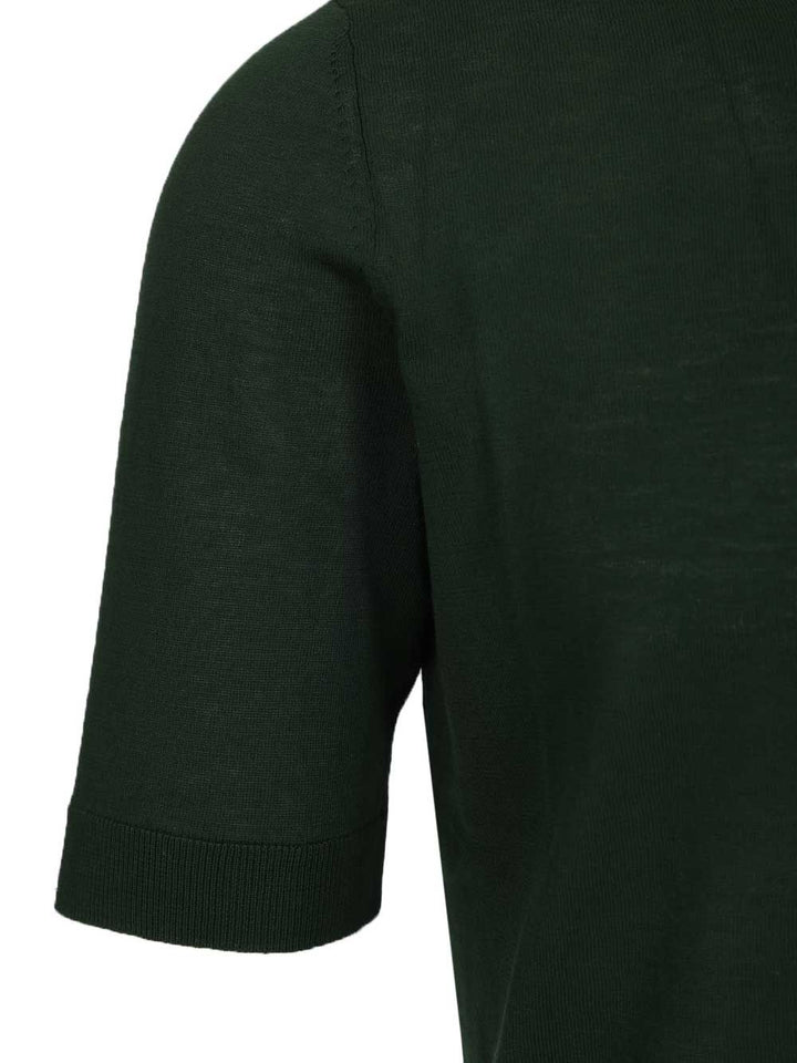 Ballantyne Slim Fit T-Shirt Knitwear - Green | 81c54ada679cf474a210eea4c6e63fcec28adcf9