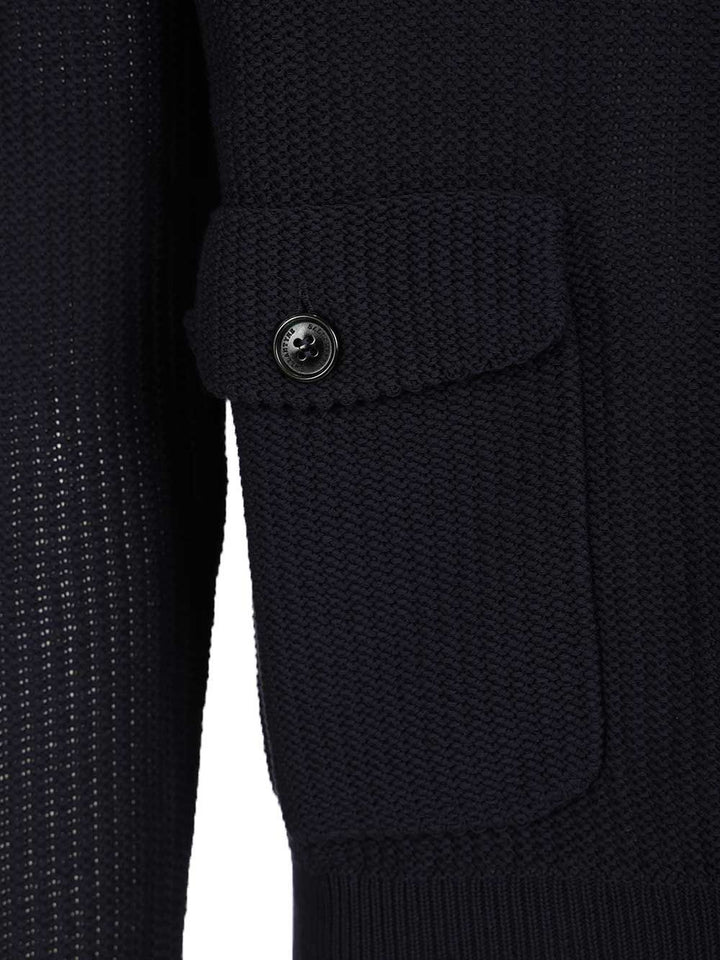 Ballantyne Valstarino Jacket Knitwear - Blue | 54ece0c9ddec28076c3f9faba6a4aacf94899b6e