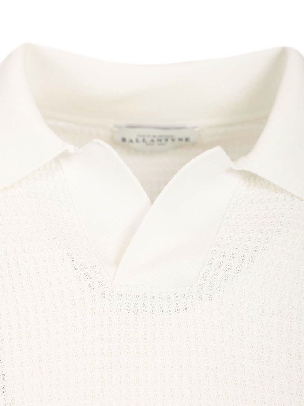 Ballantyne Waffle Polo shirt - White | 2efc1a64fafcc449fe855d2dac2a2faa190ef7b1