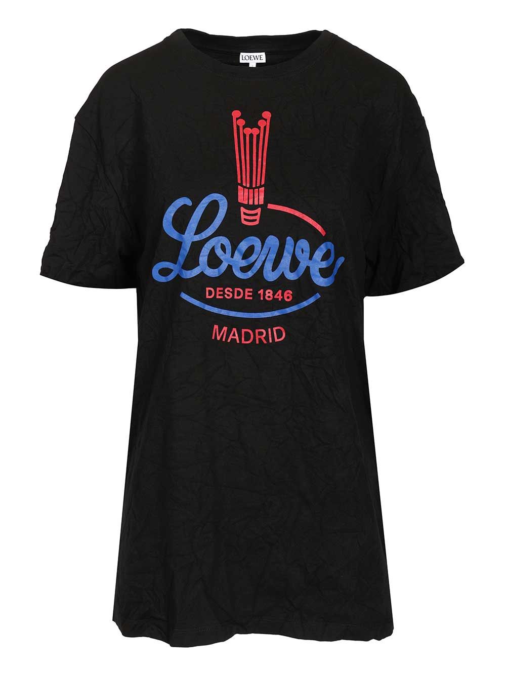 Loewe Cotton Blend T-Shirt - Black | 6d6fc95710d4e96461322ba20701e7bfc5982202