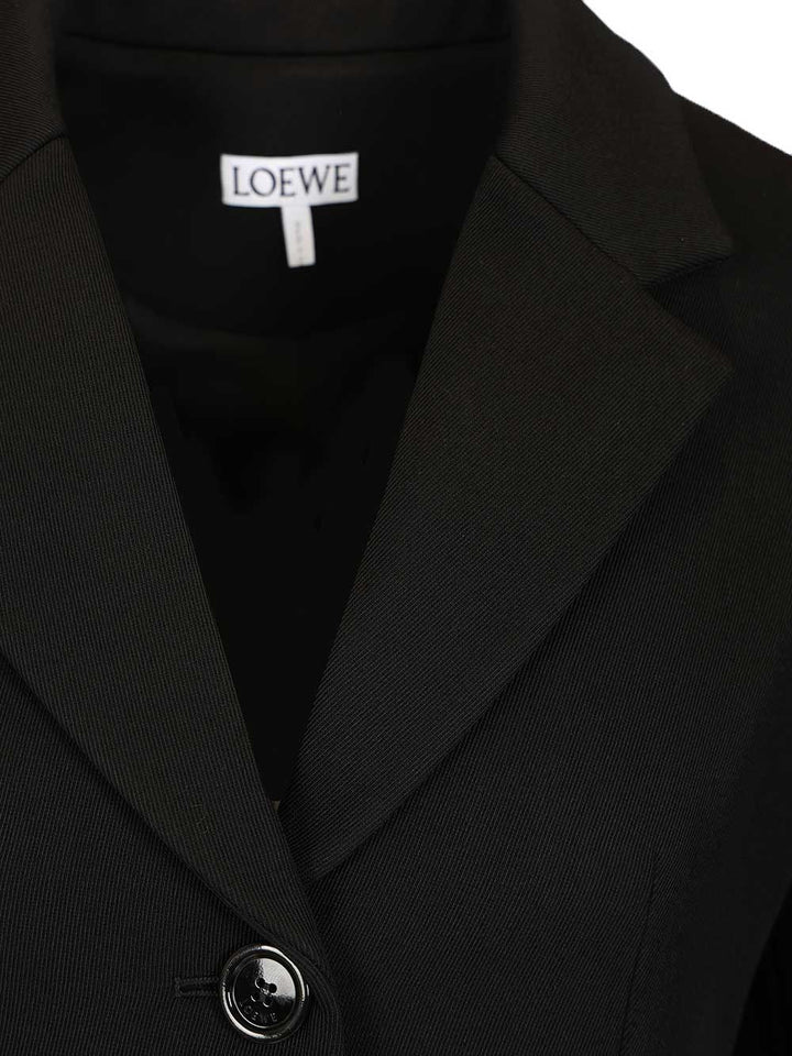 Loewe Wool Twill Jacket Jackets - Black | 5c7e9a9d165f1dabf9798a0a3e7640310f1cfcc6