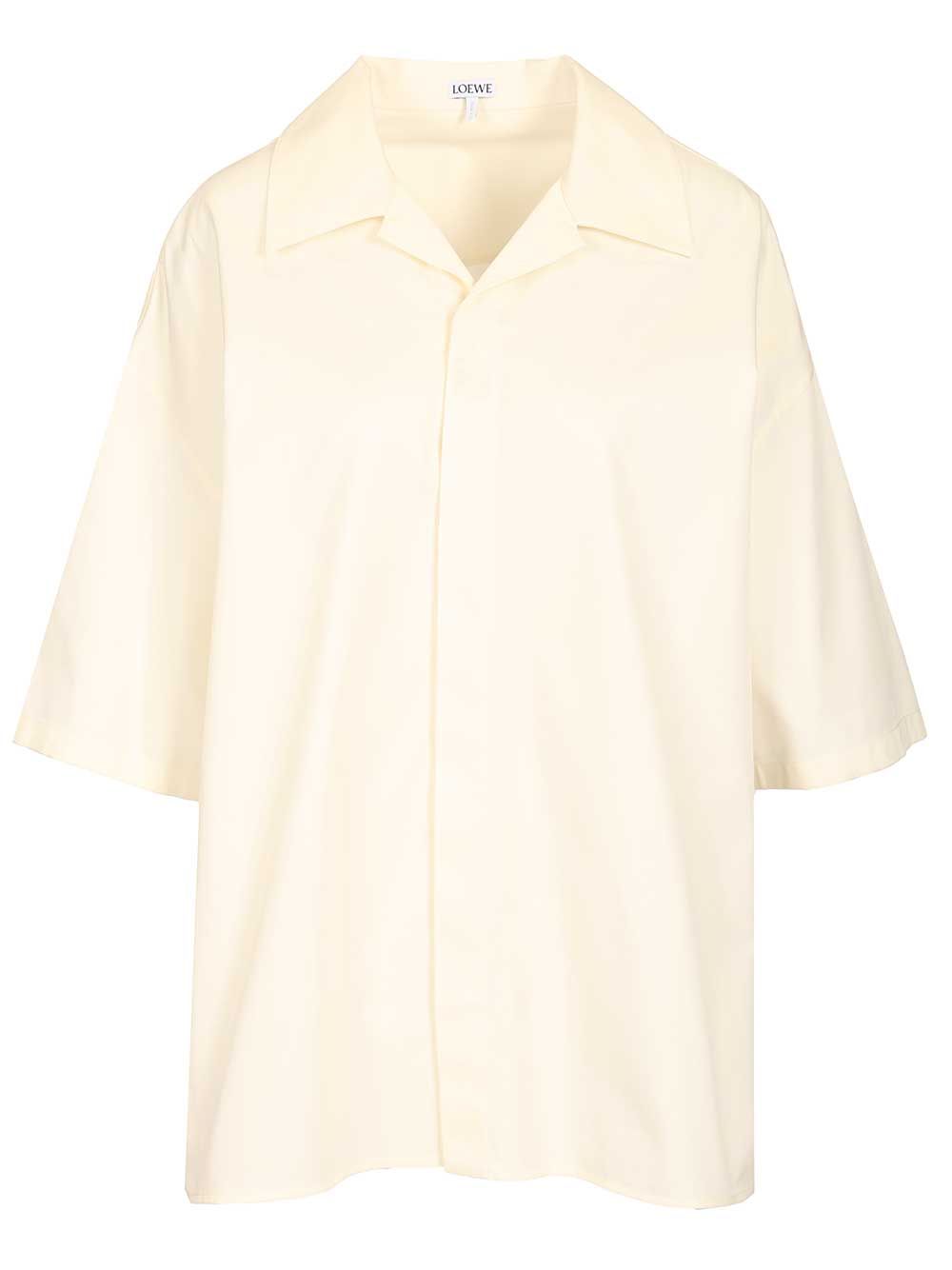 Loewe Short-Sleeved Shirt Shirts - White | 418e636d9fd661bac9d3c46a1e150303b9b4af76