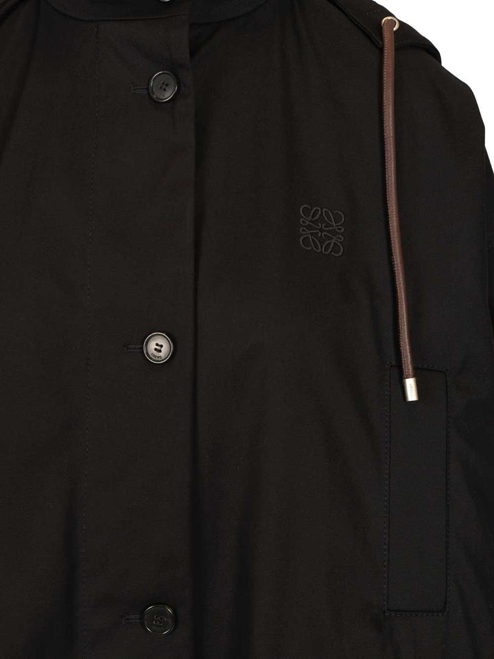 Loewe Hooded Jacket Jackets - Black | 732088074ac264c4d945060712af54016ebb7065