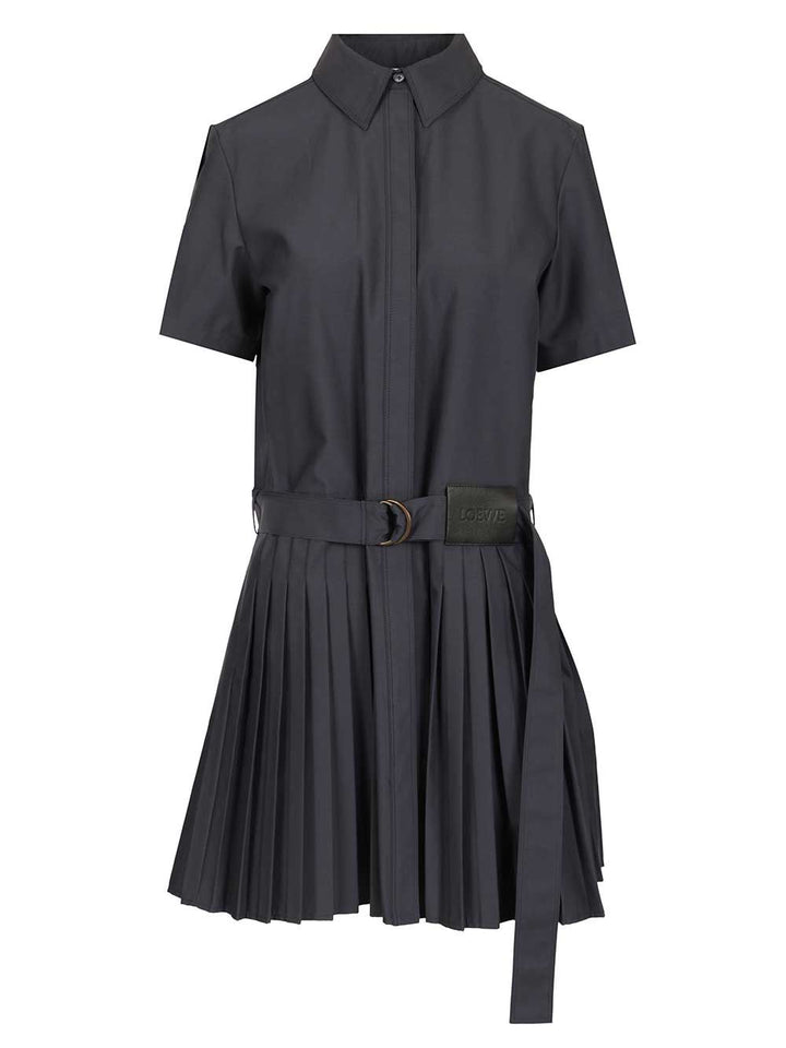 Loewe Pleated Dress Dresses - Blue | 7f18d05cb62b6c1240d57f685f03fd589f053e6e