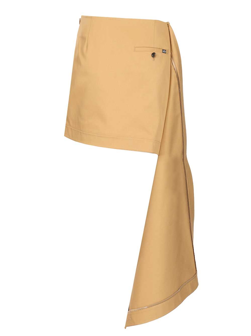 Loewe Cotton And Silk Skirt Skirts - Beige | 7279d489883f555e4c754f976fdada35b1f37f5d