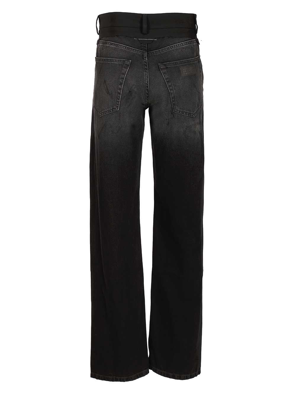 Mm6 Maison Margiela Straight Leg Jeans - Black | 7741c75af6b1e3ee5ce351d7e70735602f53c2b8