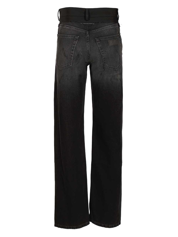 Mm6 Maison Margiela Straight Leg Jeans - Black | 7741c75af6b1e3ee5ce351d7e70735602f53c2b8