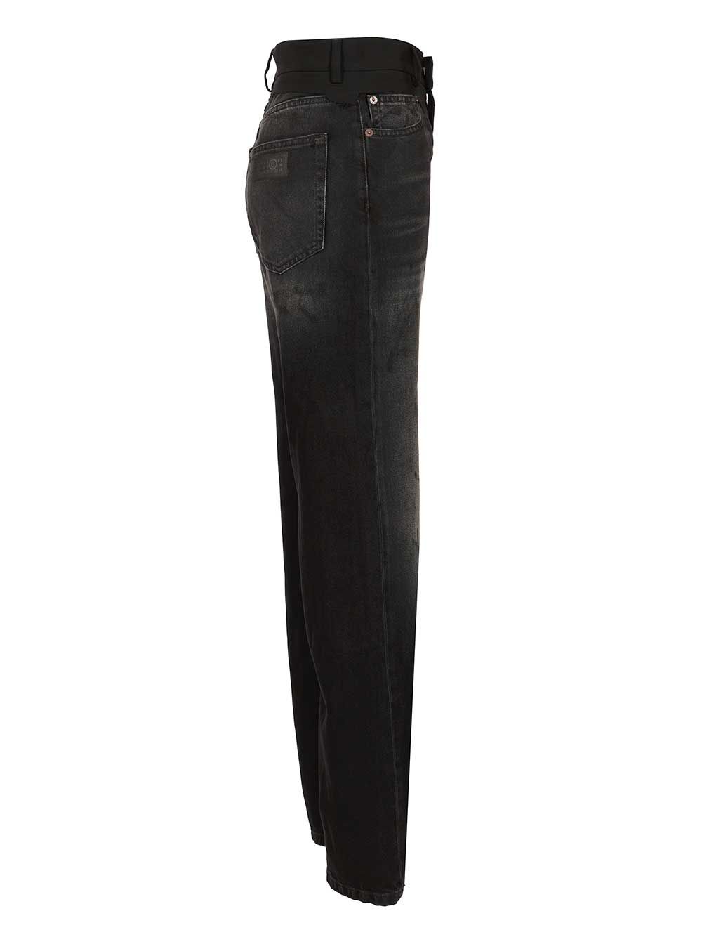 Mm6 Maison Margiela Straight Leg Jeans - Black | d9e317a772117ac72d20ee7d5d2946b84a701e6a