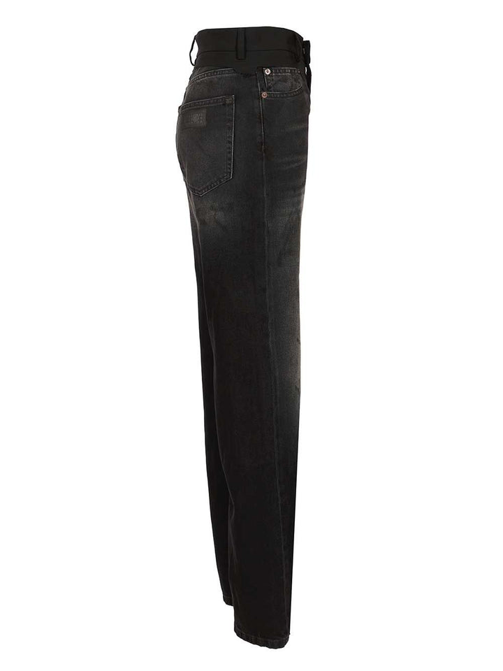 Mm6 Maison Margiela Straight Leg Jeans - Black | d9e317a772117ac72d20ee7d5d2946b84a701e6a