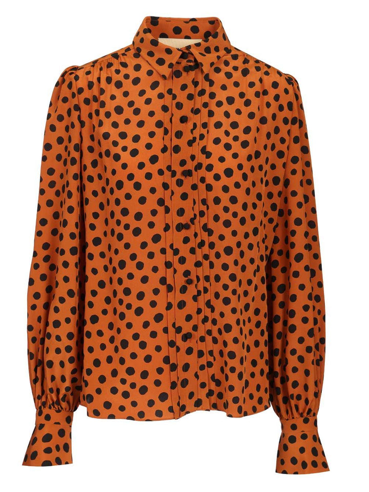 Valentino Garavani Polka Dot Print Shirt Shirts - Brown | a58867182db806446ba7e8e539e64ffc5f7508aa