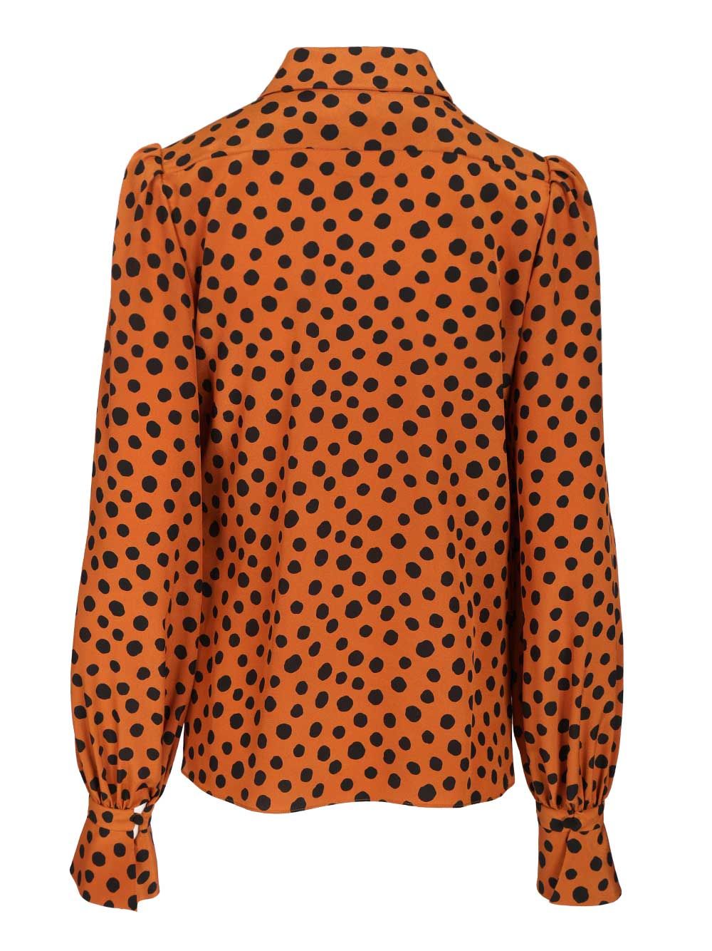 Valentino Garavani Polka Dot Print Shirt Shirts - Brown | 59845586c665899ee79a70d76790714915b55e7d